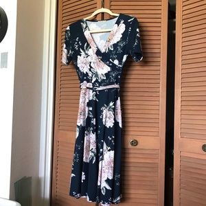 Jessakae Faux Floral Wrap Dress